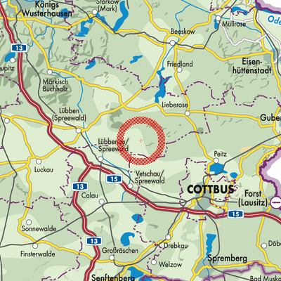 Landkarte Straupitz (Spreewald)