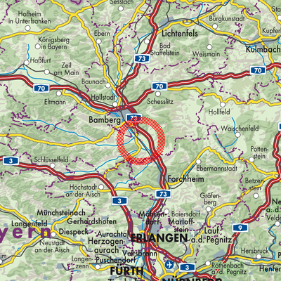 Landkarte Strullendorf