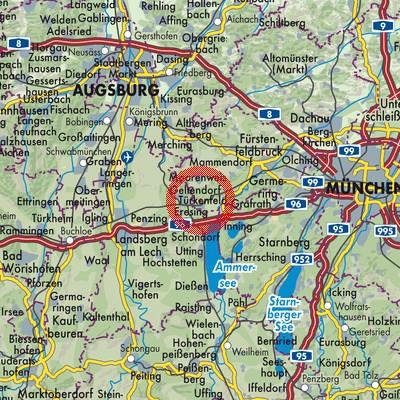 Landkarte Türkenfeld
