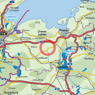 Landkarte Testorf-Steinfort