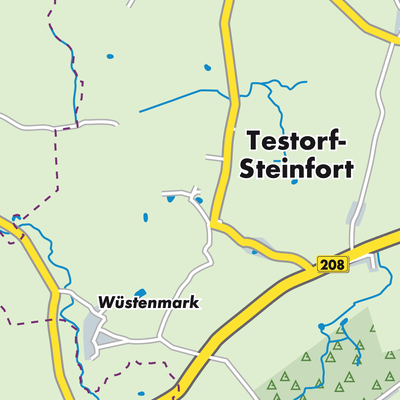 Übersichtsplan Testorf-Steinfort