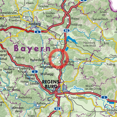 Landkarte Teublitz
