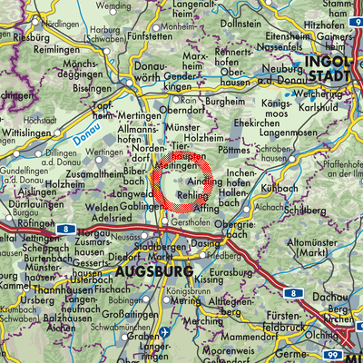 Landkarte Todtenweis