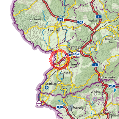 Landkarte Trierweiler