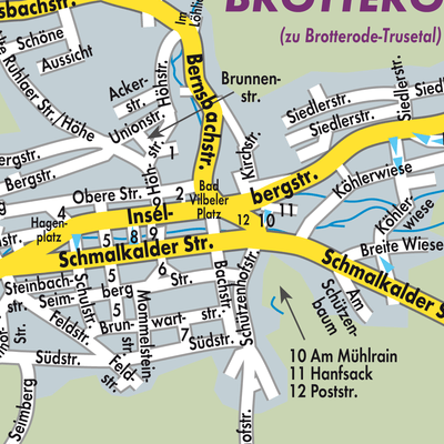 Stadtplan Brotterode-Trusetal