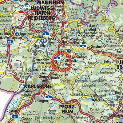 Landkarte Ubstadt-Weiher