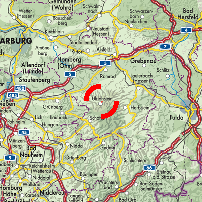 Landkarte Ulrichstein