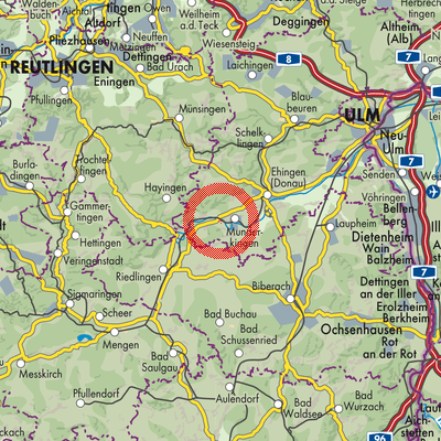 Landkarte Untermarchtal