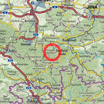 Landkarte Unterweißbach