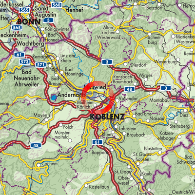 Landkarte Urmitz