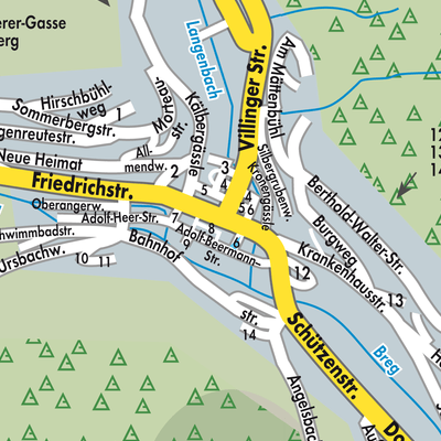 Stadtplan Vöhrenbach