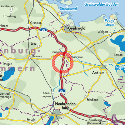 Landkarte Völschow