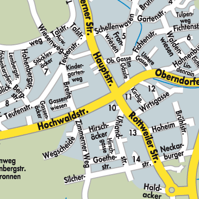 Stadtplan Villingendorf