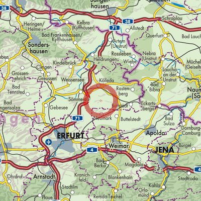 Landkarte Vogelsberg
