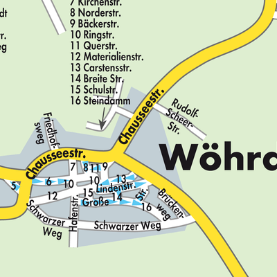 Stadtplan Wöhrden