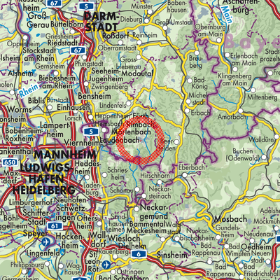 Landkarte Wald-Michelbach