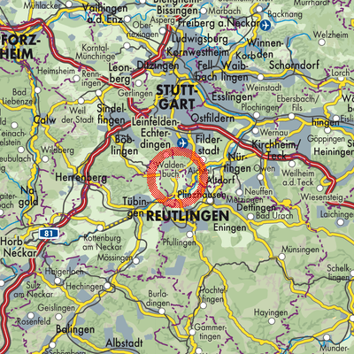 Landkarte Walddorfhäslach
