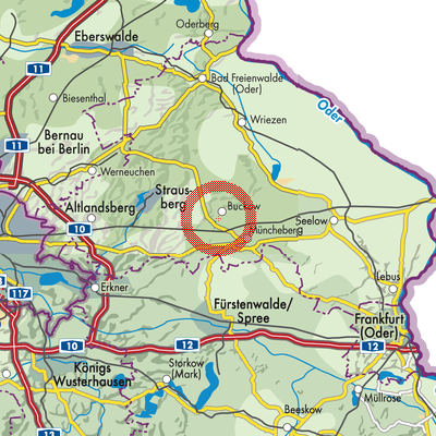 Landkarte Waldsieversdorf