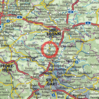 Landkarte Walheim