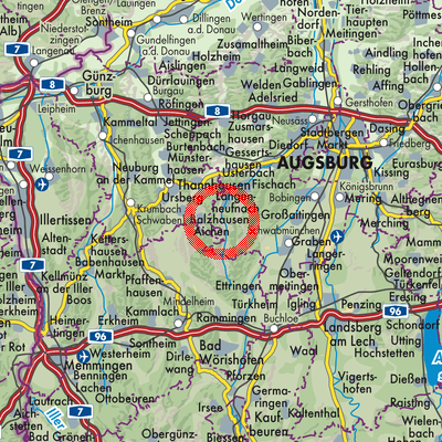Landkarte Walkertshofen