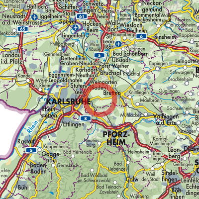 Landkarte Walzbachtal