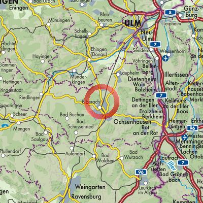 Landkarte Warthausen