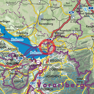 Landkarte Weißensberg