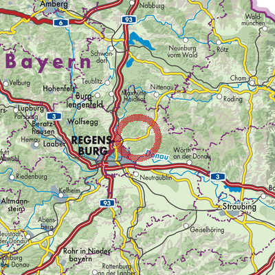 Landkarte Wenzenbach