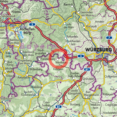 Landkarte Wertheim