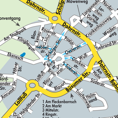Stadtplan Wesselburen