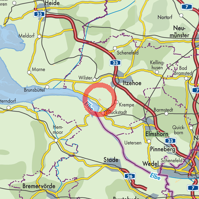 Landkarte Wewelsfleth