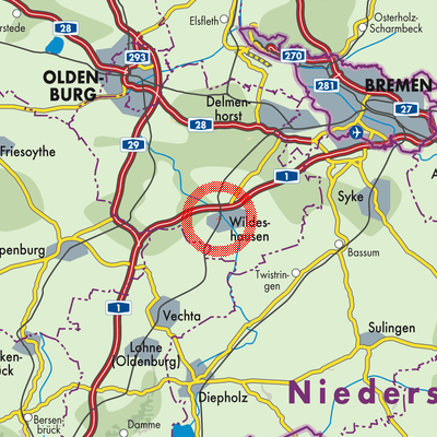 Landkarte Wildeshausen