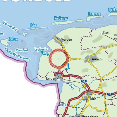 Landkarte Wirdum