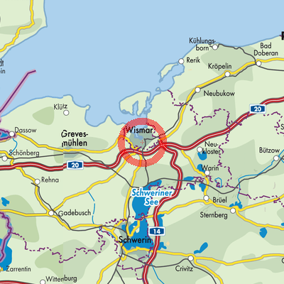 Landkarte Wismar