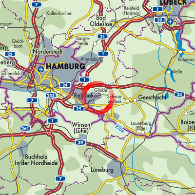 Landkarte Wohltorf