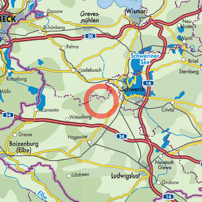 Landkarte Zülow