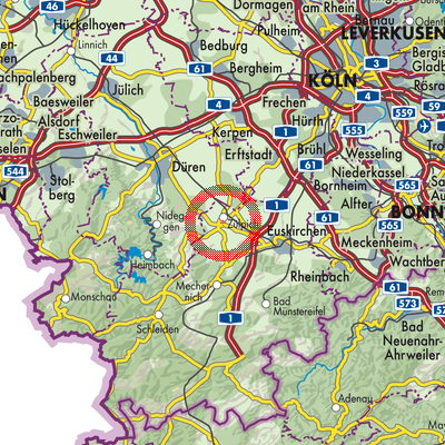 Landkarte Zülpich