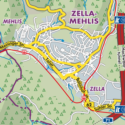 Übersichtsplan Zella-Mehlis