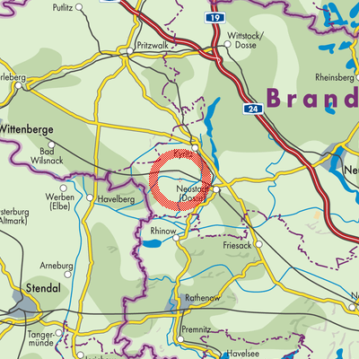 Landkarte Zernitz-Lohm