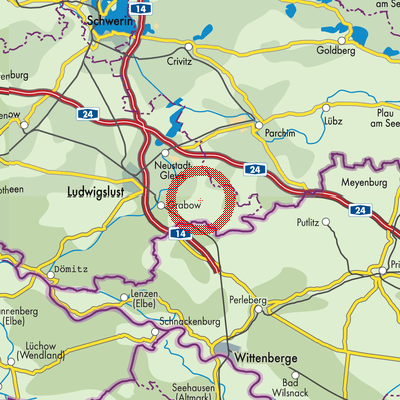 Landkarte Zierzow