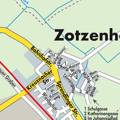 Stadtplan Zotzenheim