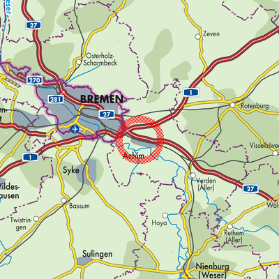 Landkarte Achim