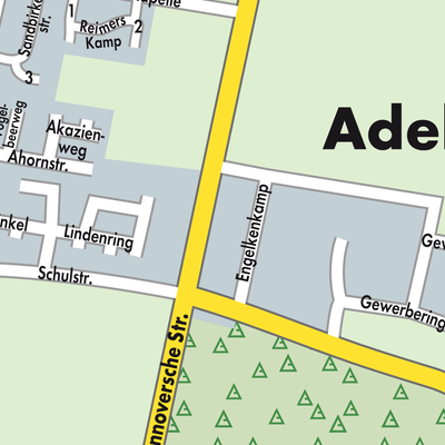Stadtplan Adelheidsdorf