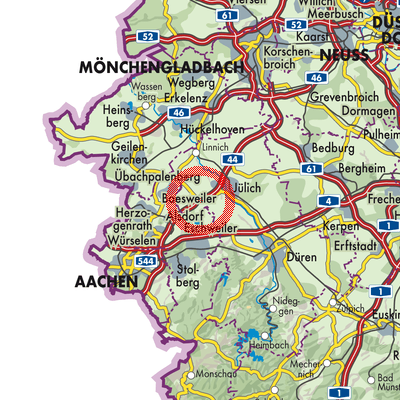 Landkarte Aldenhoven