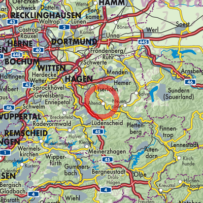 Landkarte Altena
