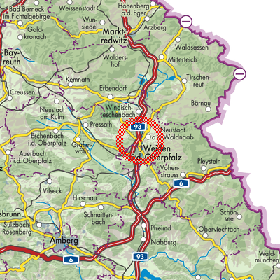 Landkarte Altenstadt an der Waldnaab