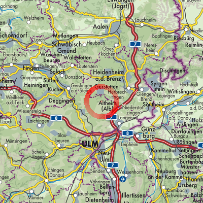 Landkarte Altheim (Alb)