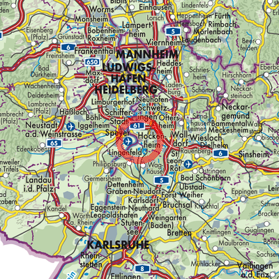 Landkarte Altlußheim