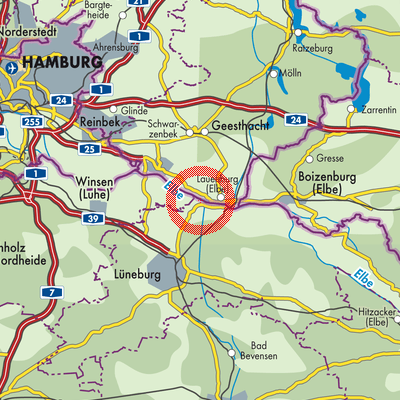 Landkarte Artlenburg
