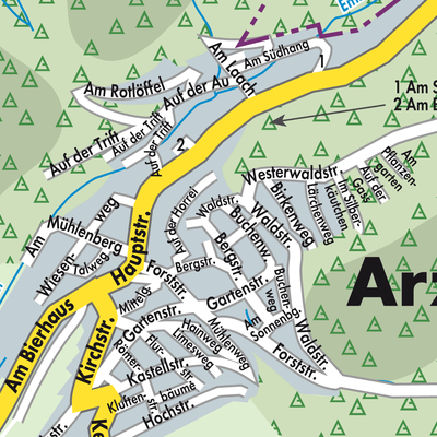 Stadtplan Arzbach